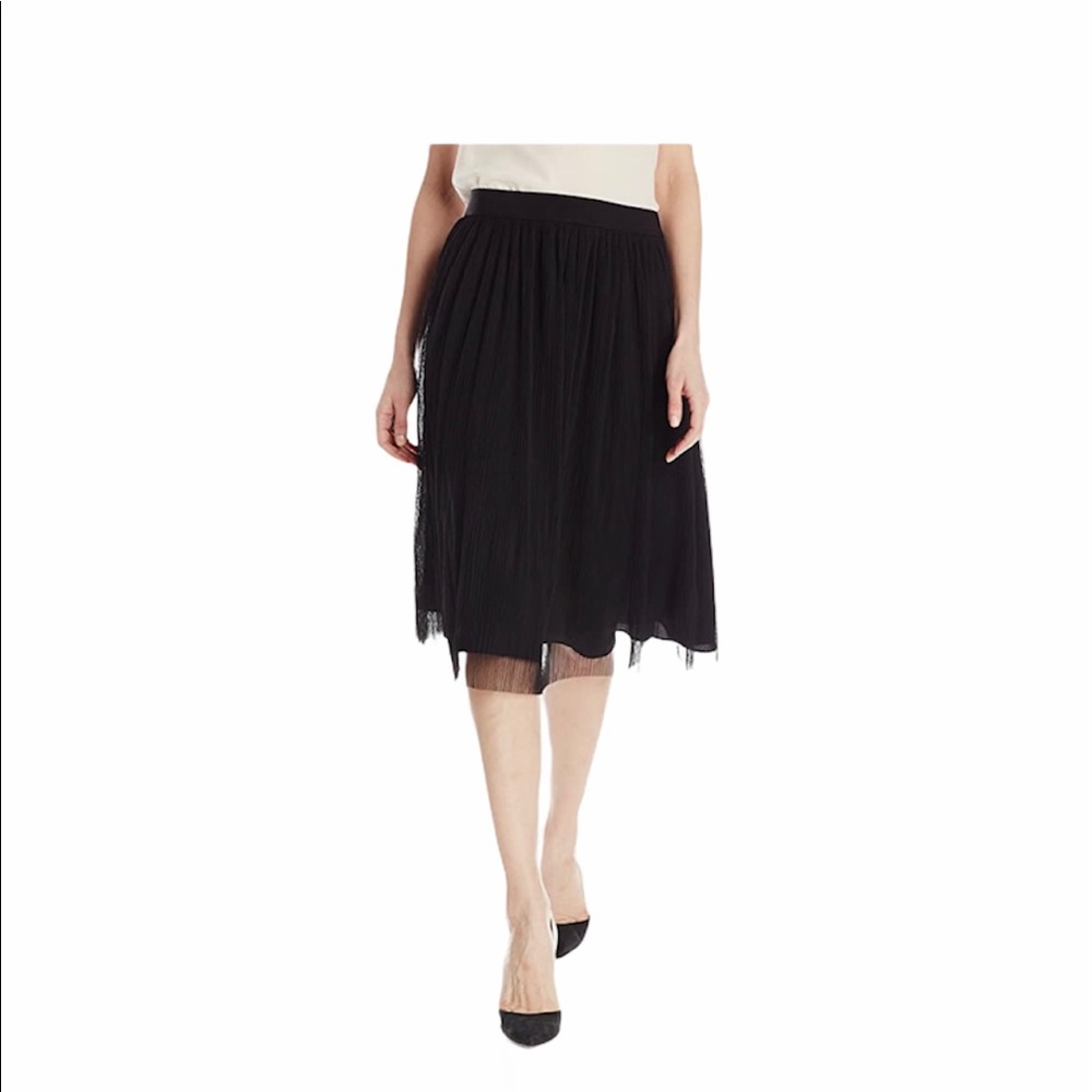 BCBGeneration Black Midi Skirt with Banded Waist